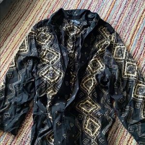 black and gold throw over